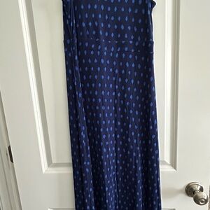 Old Navy Blue Patterned Maxi Dress, M